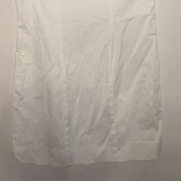 Mudpie White Sleeveless Shift Dress V Neck Classic Vacation Cotton Stretch S - Picture 10 of 13